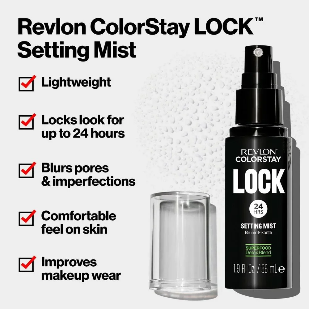 Revlon Colorstay Lock 24 Hour Long-Wearing Setting Mist Spray Pore Blurring